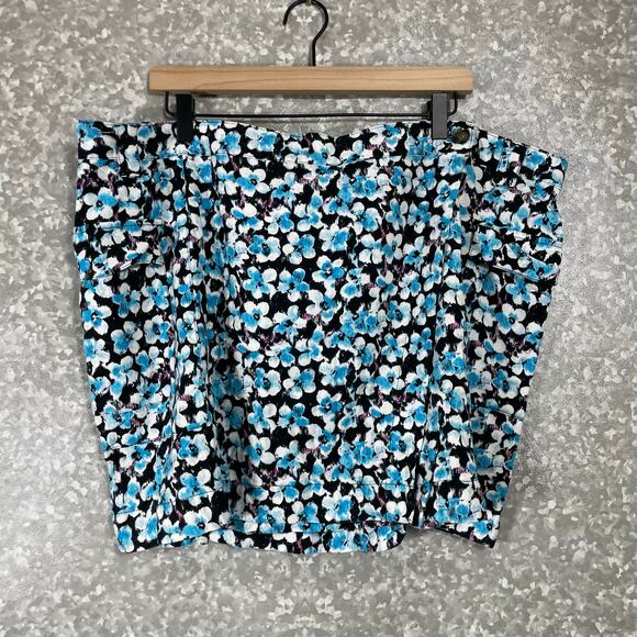 Future Collective Women's Plus Size Blue & Black Cargo Wrap Mini Skirt - Size 22 - Picture 1 of 8